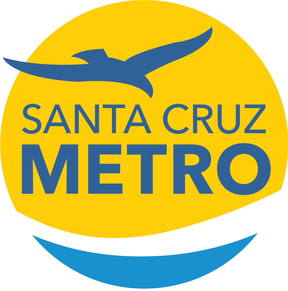 Santa Cruz Metro logo with bird, sea, and sky