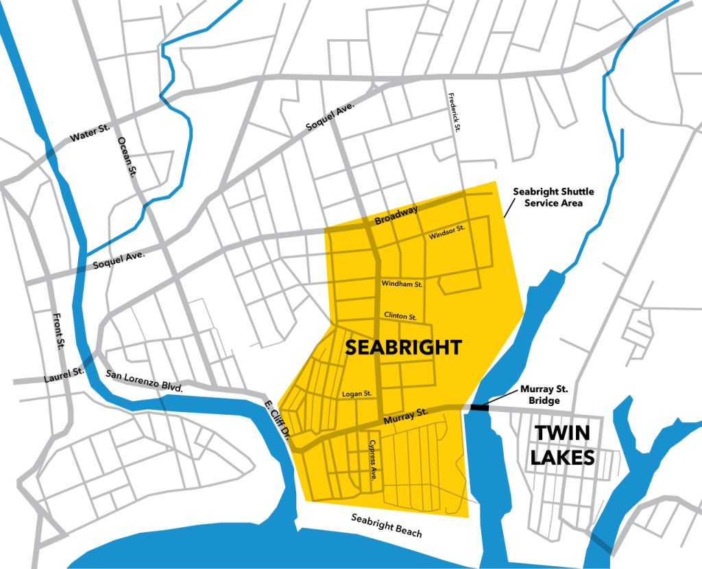 Seabright Shuttle service are map